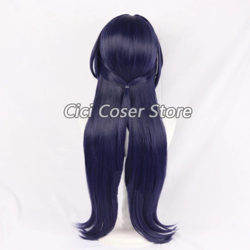 Wig Cosplay Anime Game Honkai Star Rail Acheron rambut palsu panjang sintetis aksesori Wig Roleplay karnaval pesta Halloween wanita