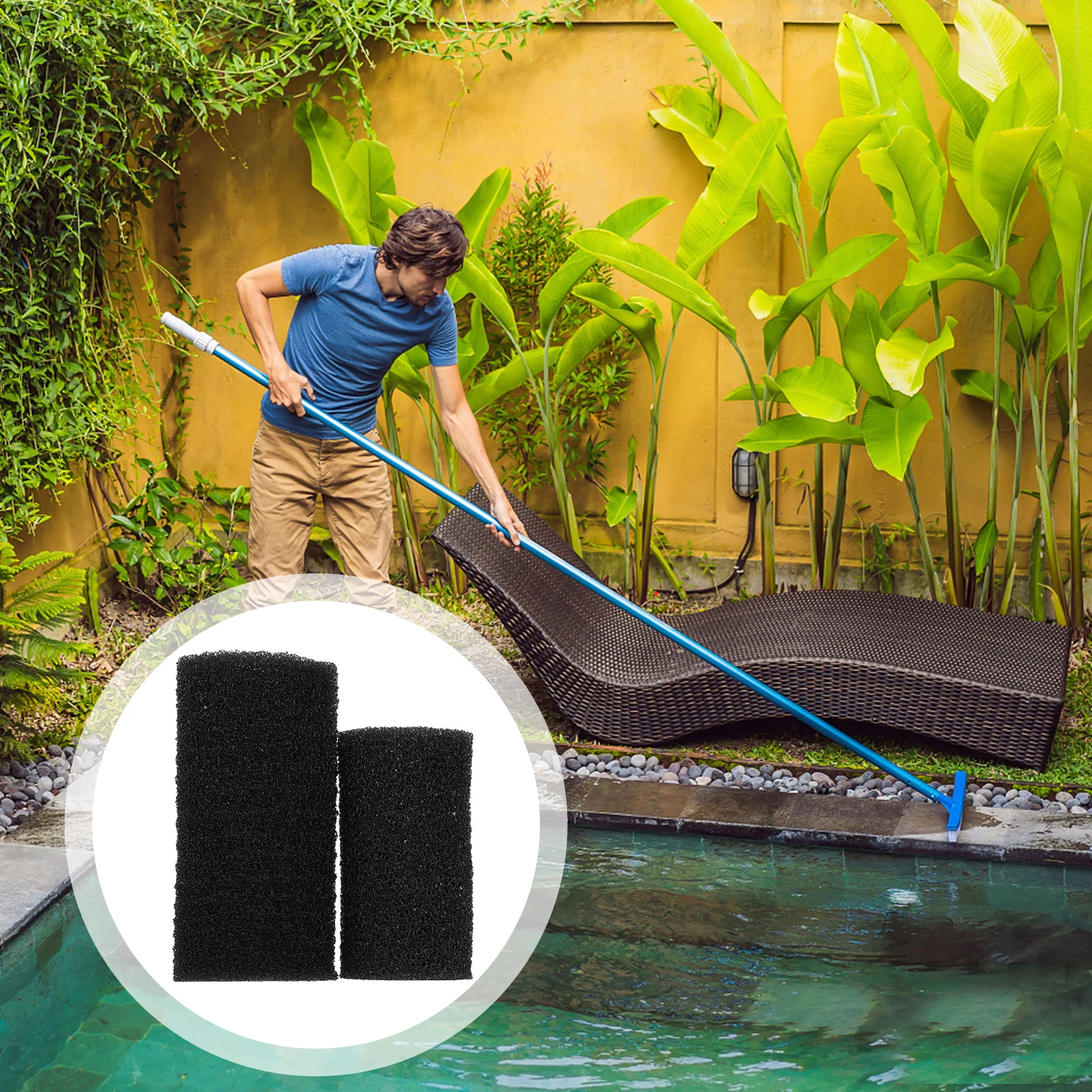 

10Pcs Pool Filter Sponge Reusable Washable Cleaning Tool Easy Replace No Assembly Required Keeps Fresh