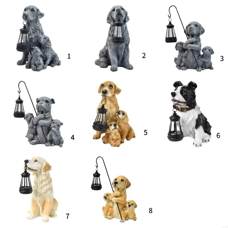 Artistic Resin Solar Lamp Outdoor Decoration Automatically Lights Up In Dark Solar Power Garden Night Lamp 87HA