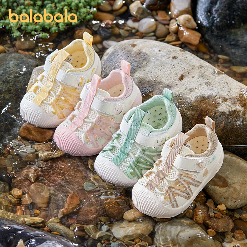 

Balabala Baby Walking Shoes Kids Sandals Infant 2025 Summer New Boys Girls Mesh Breathable Comfortable Shoes