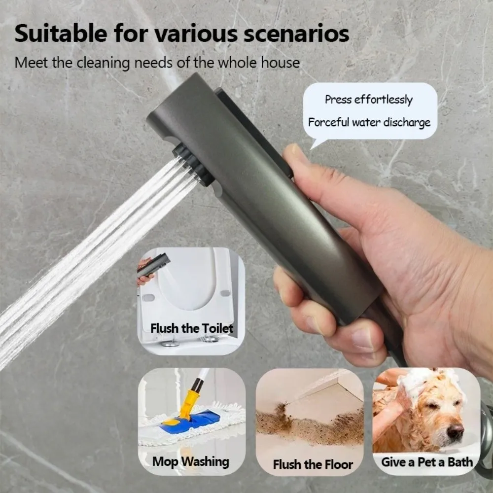 

Water-saving Handheld Bidet Sprayer Set High Pressure Adjustable Bathroom Shower Head Non-leakage Easy To Install Toilet Douche