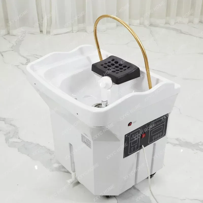 Water Circulation Shampo Chair Sink Portable Stylist Head Spa Hair Wash Basin Chair Move Shampouineuse  Furniture MQ50SC