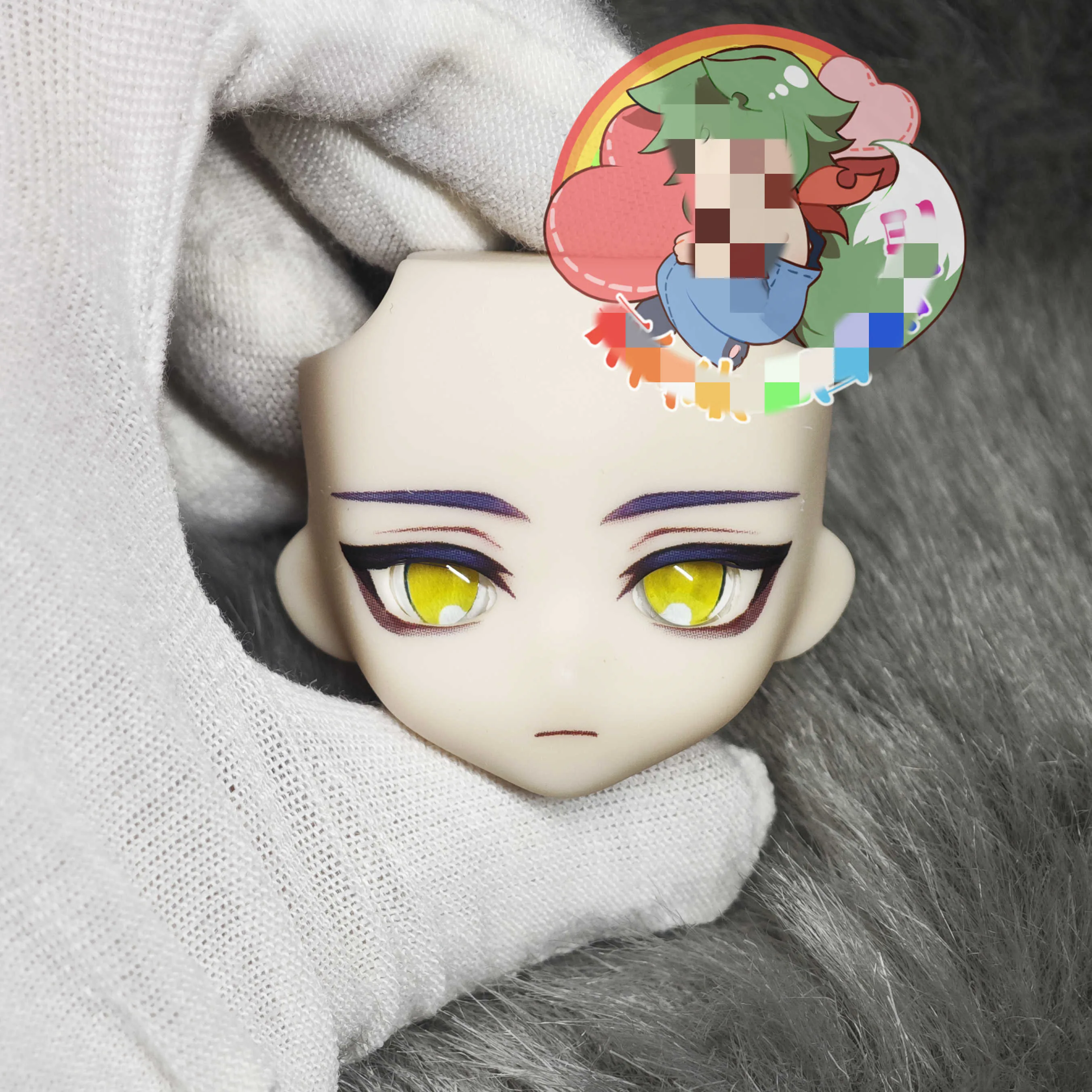 Genshin Impact Kyryll Chudomirovich Flins OB11 ob22 ob24 페이스 플레이트 오픈 아이 안구 페이스 플레이트 BJD 인형 액세서리 Anime To