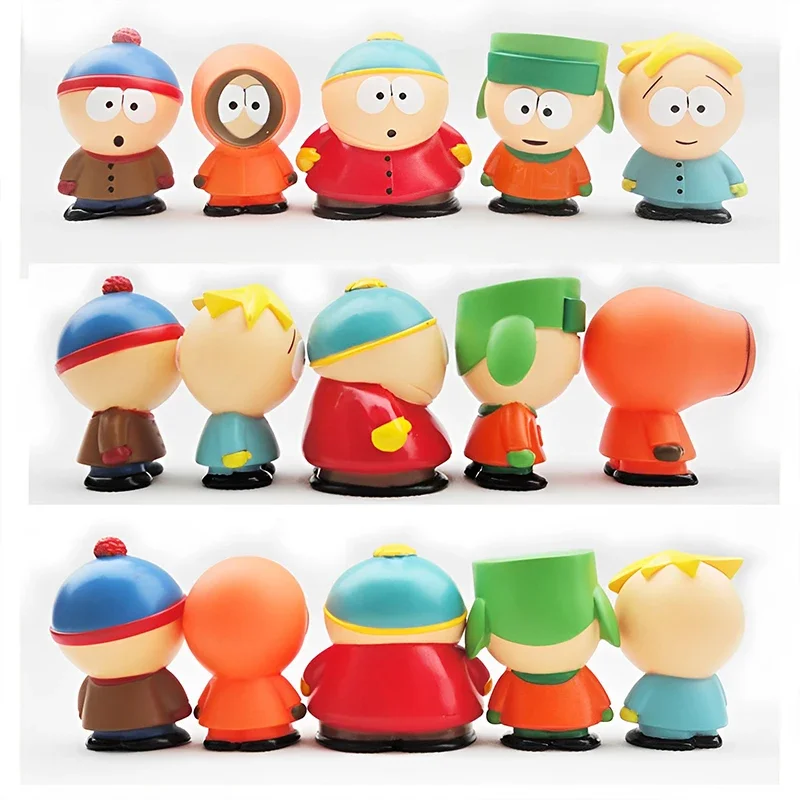 South North Park Mini Figures 5pcs Southpark Anime Figure Pvc Kawaii Cute Room Tabletop Collectble Models Doll Toy Gift