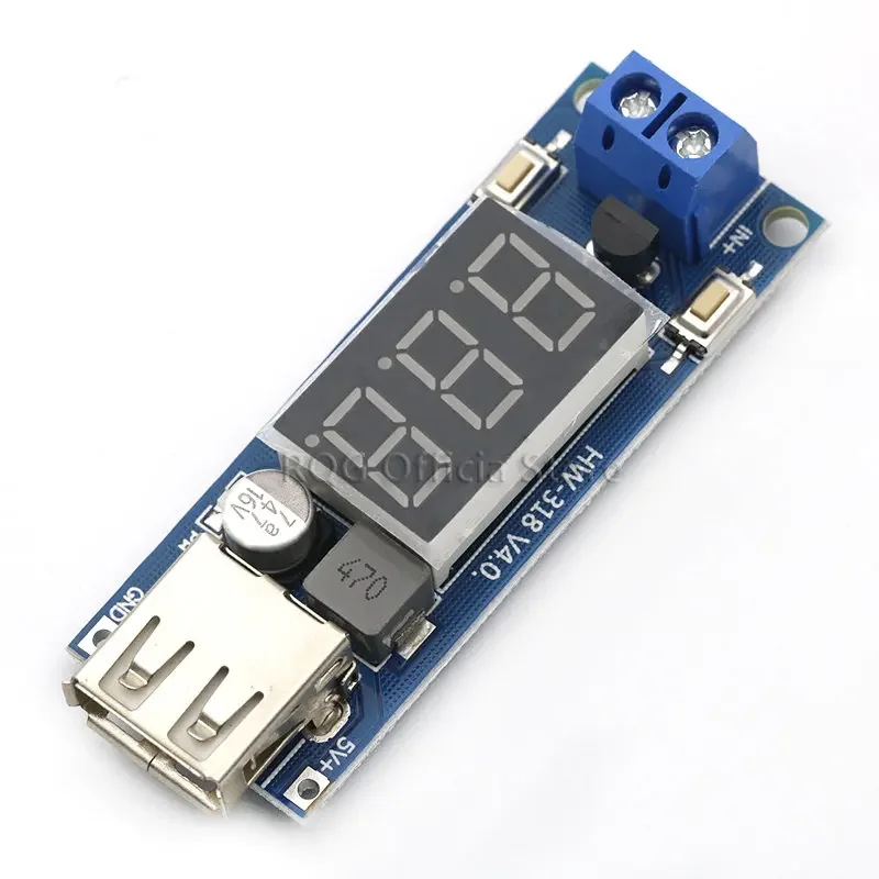 DC-DC Step Down Module Two-wire Voltmeter 5 V USB Charger or Power Supply Input 4.5V-40V Output 5V/2A