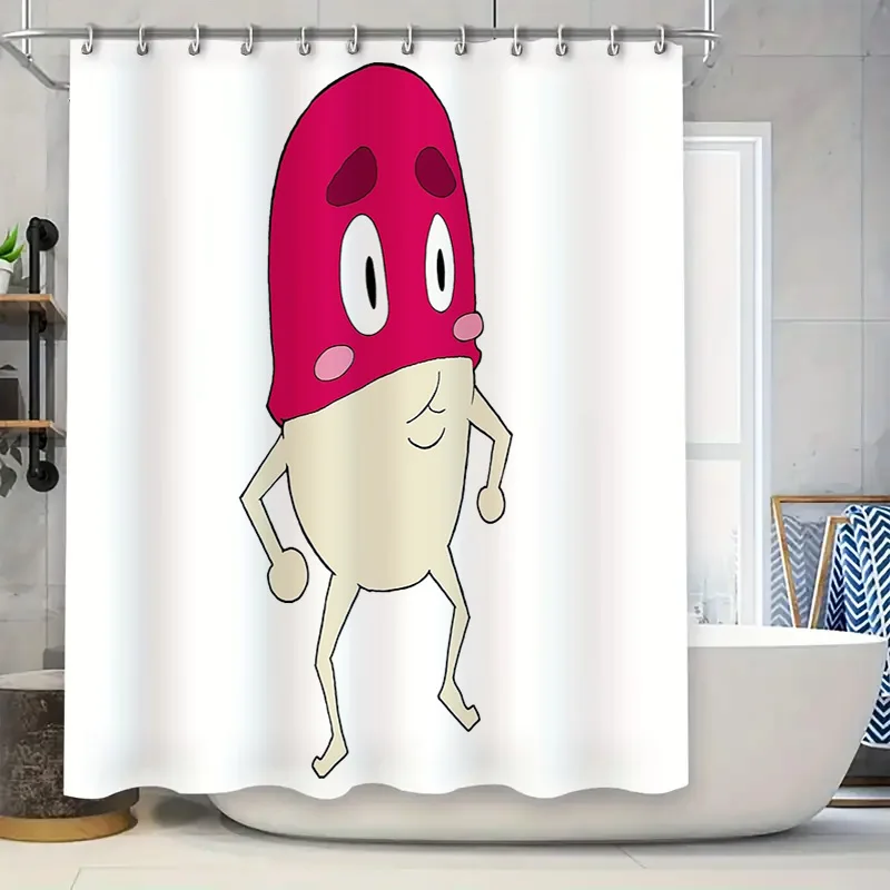 

Забавная занавеска для душа в ванной комнате, декор с персонажами аниме, моющийся, водонепроницаемый, домашний текстиль, стиль хиппи, новинка, идея подарка