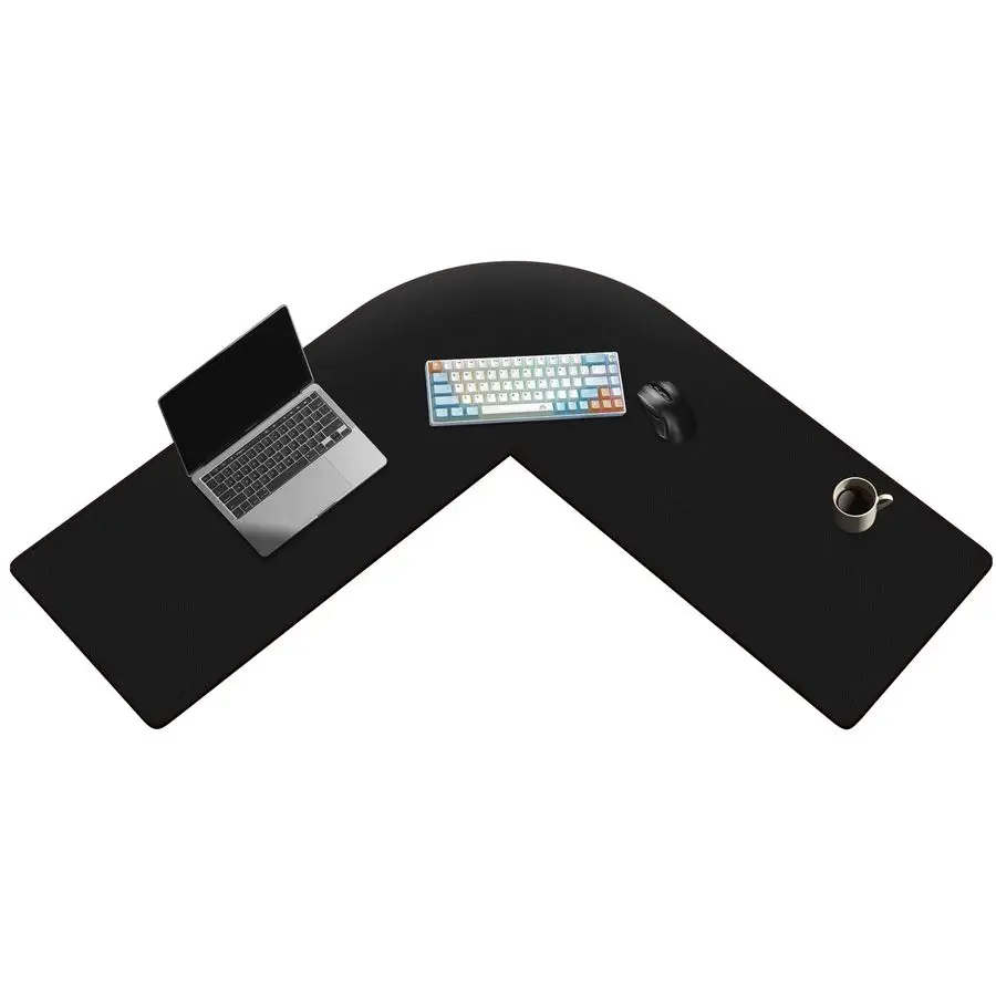 

L Shaped Desk Mat 43.3L x 43.3L x 13W, Mouse pad for Corner Desk, Computer Corner Desk Pad, Writing Desk Pad Protector, Large Wa