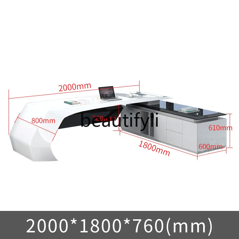 مكتب بسيط وحديث للجو العام مدير اللوحة المشرف مكتب فئة كبيرة مكتب الرئيس #6