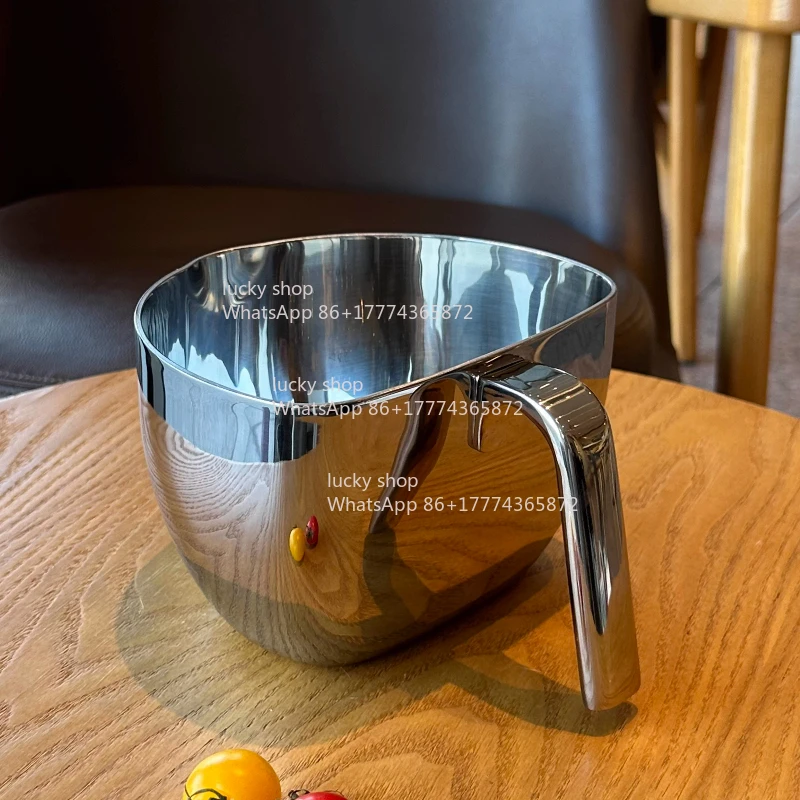 

Глубокая и утолщенная миска для лапши быстрого приготовления, молочного пюре, запеканки, фруктов, с ручкой