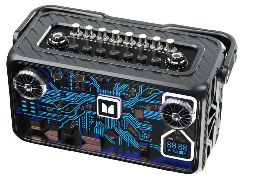 

Portable Outdoor DJ Eq Extra Loud Volume Wireless Bluetooth Party Box Game Speaker with Microphone