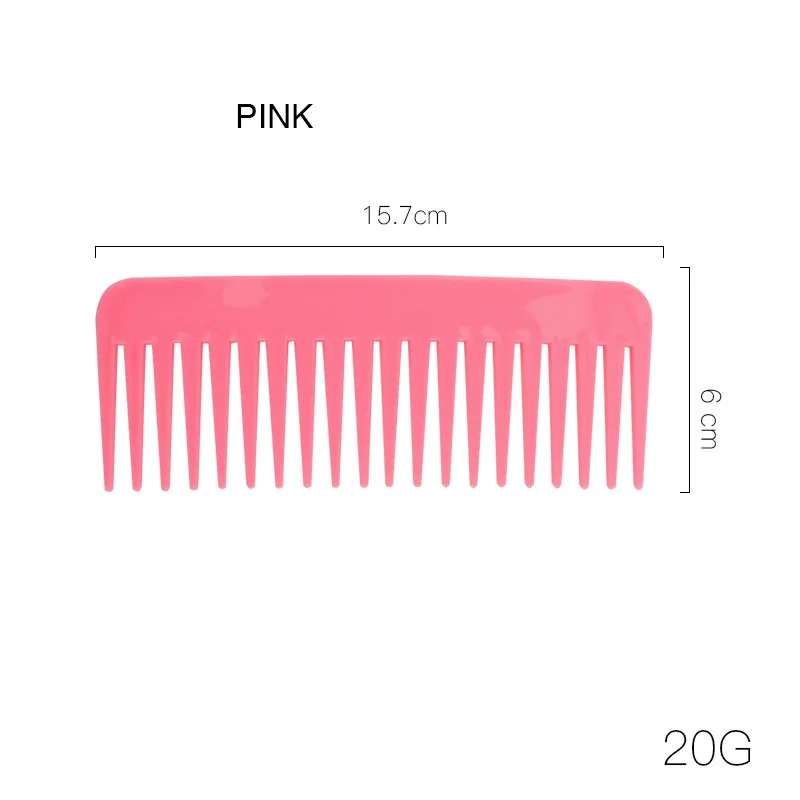 Bunter Kamm mit breiten Zinken, Kamm für glattes Haar, Griffloses Design, geeignet für Männer und Frauen als Haaraccessoire – Detail 4