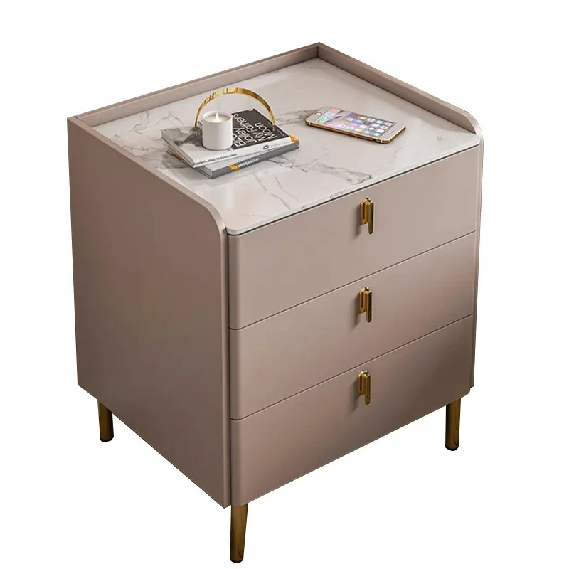 طاولة بجانب السرير، ثلاثة مضخات، رف خزانة صغير متعدد الوظائف، طاولة بجانب السرير لغرفة النوم