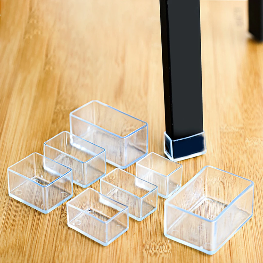 16piece Furniture Foot Protectors Transparent Caps For Noise Reduction And Scratch Prevention No Gel