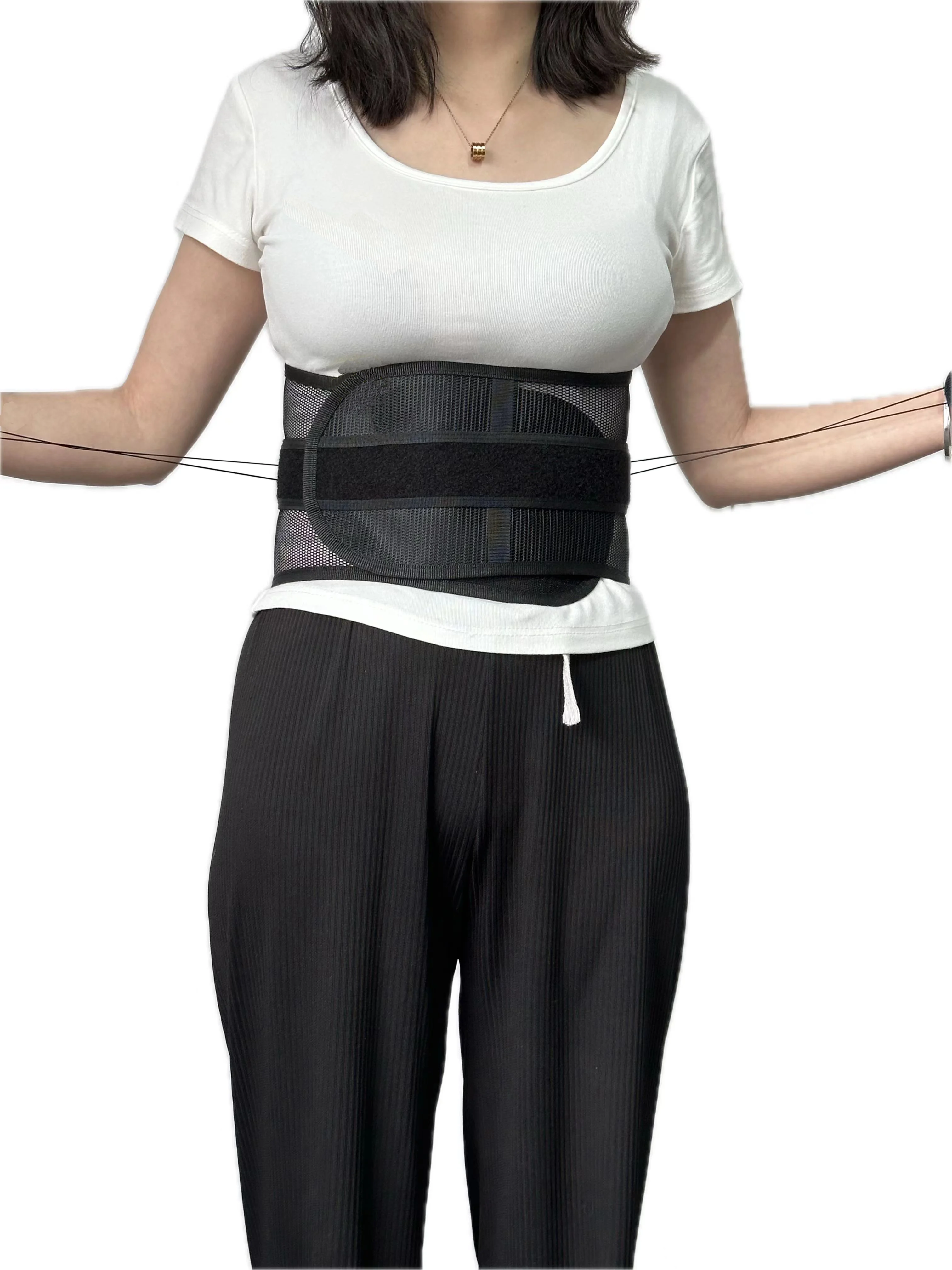 Lumbar intervertebral disc support, compression rope support, waist support, men's and women's breathable mesh waist protection