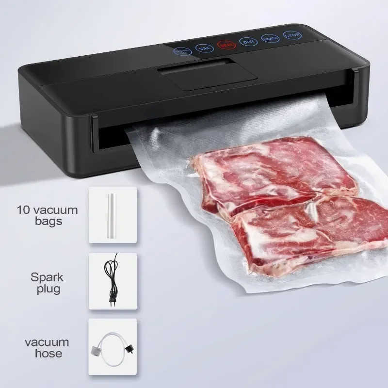 Vsdk Vacuum Sealer Machine Automatic Food Preservation Sealers Bags Dry Moist Modes Led Indicator Lights Compact Design Full