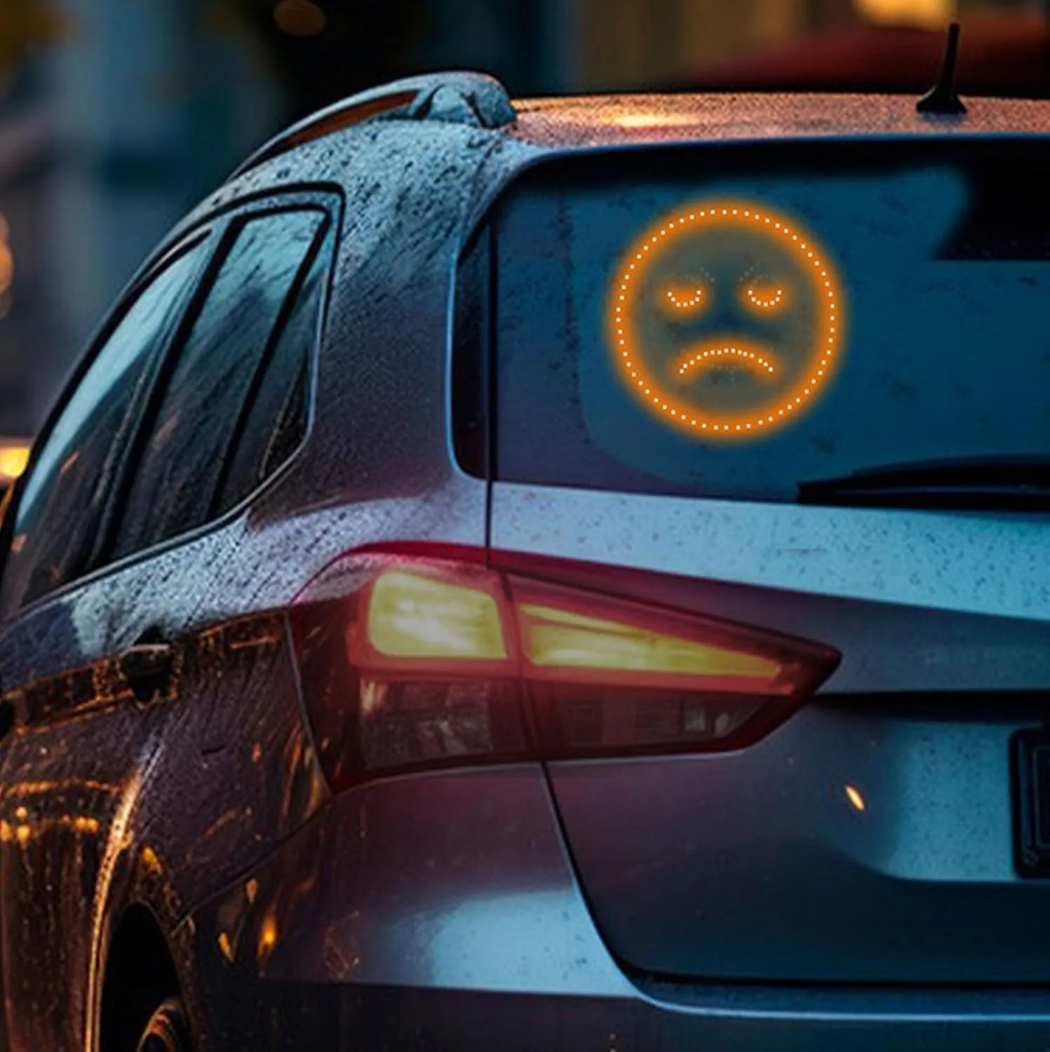 Finger Car Light with Remote 4 Emojis and 4 Gestures Cool Car LED Sign Road Rage LED Sign for Car Fun Car Gadgets Truck Accessories for Men & Women view 4