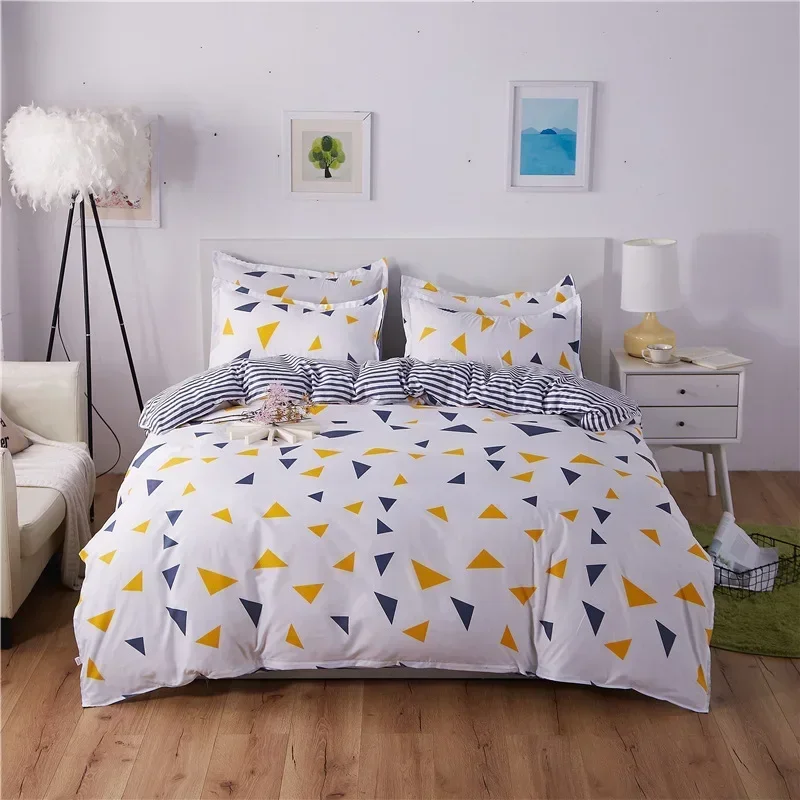 New Lovely Cartoon King Size Duvet Cover Set 220x240 Skin Friendly Double Bed Comforter Cover with Pillowcases