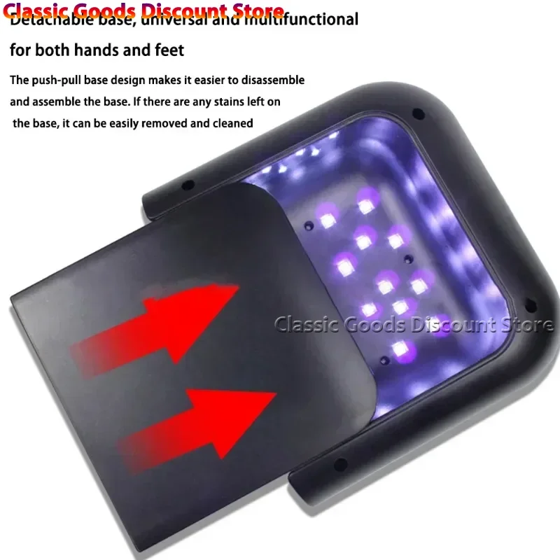 48W 36 LED Lampada UV per asciugatrice per unghie per polimerizzare tutti i gel Poly Polish Motion Sensing Manicure Pedicure Salon Tool 10/30/60/99s Timer