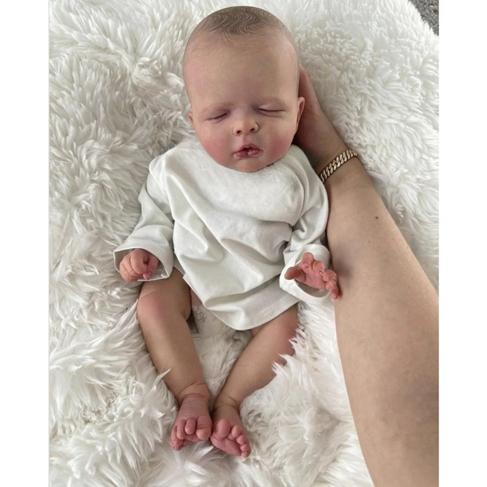 

20inch Already Finished Doll Reborn Luisa Sleeping Baby Handmade Bebe Reborn Doll with Many Details Veins Painted Hair Eyelashes