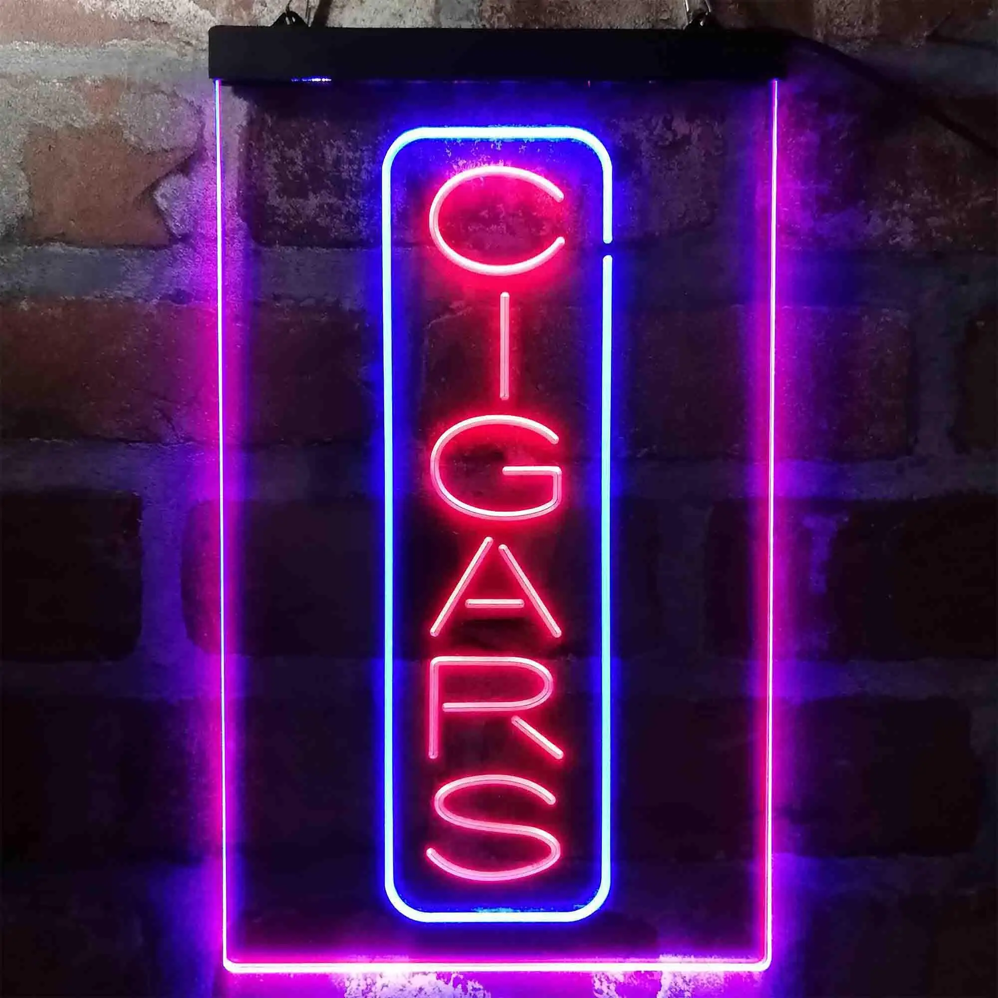 CIGARS Dual Color Led Neon Sign st6-i3980