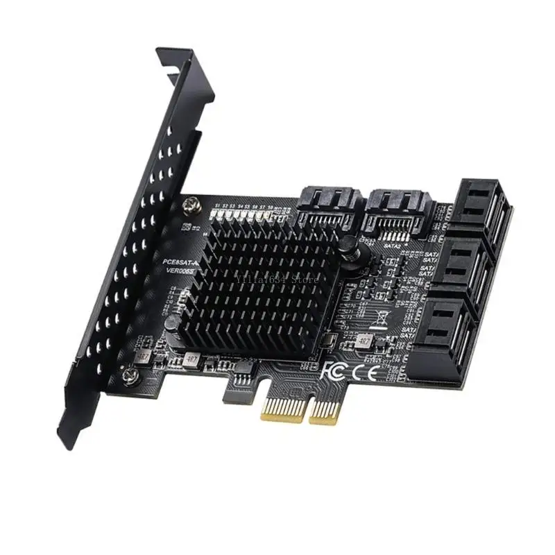 PCIE to 8Port SATA3.0 Controller Expansion Board 88SE92xx+JMB5XX