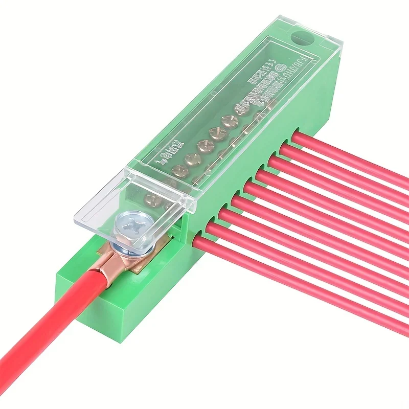 1pc Connection Box 1-in 6/9/13/16-out Green Terminal Block Row Junction Box