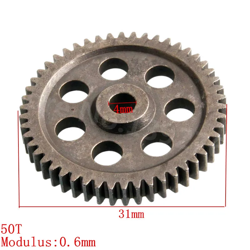 18250 HSP Flying Fish 2 Parts Metal Spur Gear 50T Teeth 1/16 RC Car Kidking Troian Zillionaire Truck Buggy