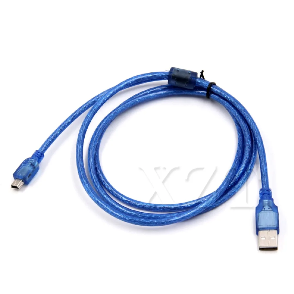 USB 2.0 A-type Male to Mini 5P Male Data Cable USB Cable High-speed Transmission Cable Shielded 30cm 50cm 100cm 1.5m 1.8m 3m 5m