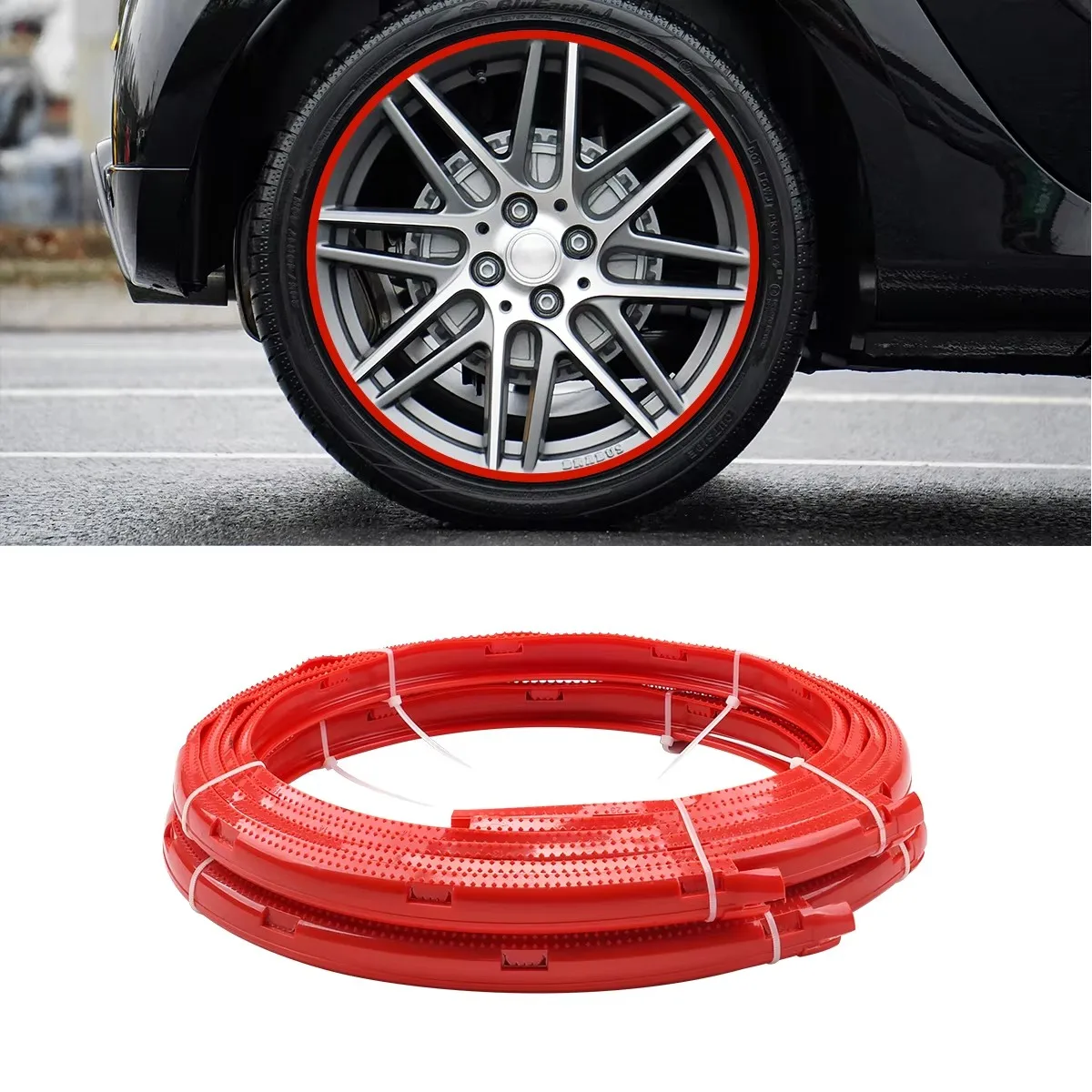 Universele 4-delige set Automotive13-24" Track Rim Krasbestendige Decoratieve Beschermende Ringstrip Decoratieve Exterieur Accessoires