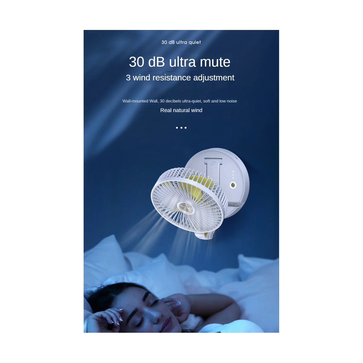 Desktop Lamp Fan Foldable Retractable Small Fan Mini Portable Charging USB Home Low Noise Mini Electric Fan 5200MAh-A-HIM