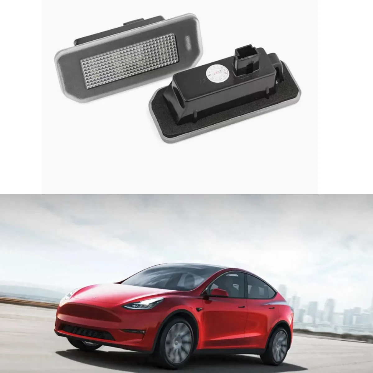 

Suitable for Tesla model 3/model Y back box tailgate license plate LED taillight