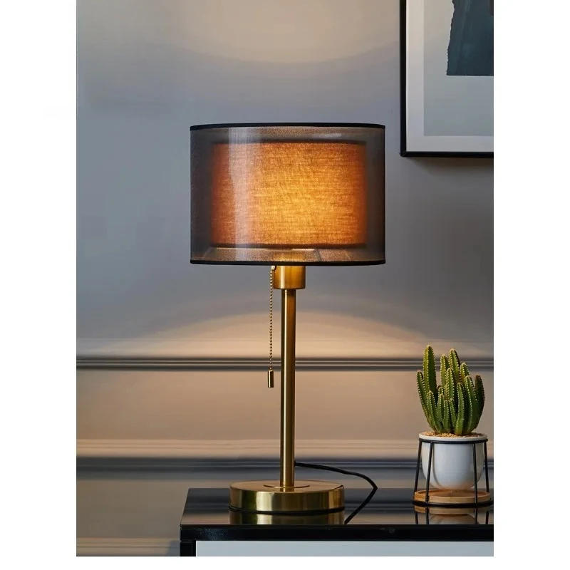 مصباح طاولة أمريكي عتيق على شكل شمعة لغرفة النوم الرئيسية ومنضدة أنيقة لتزيين غرفة الأجواء مصباح أرضي LED