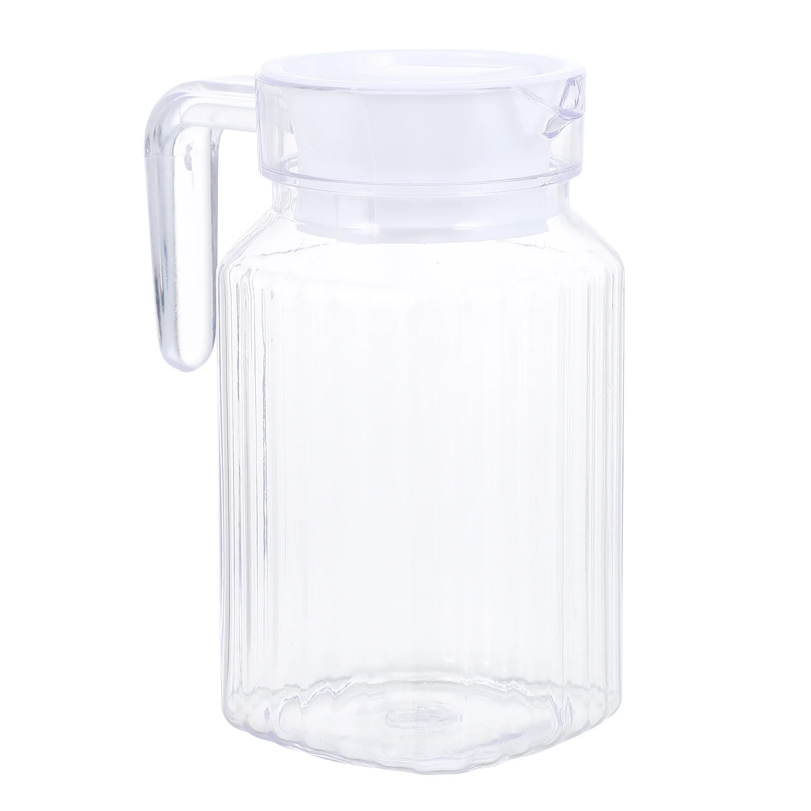 

1Pcs Cold Water Kettle Large Transparent Plastic Water Pitcher with Handle Lid Heat Resistant Beverage Container