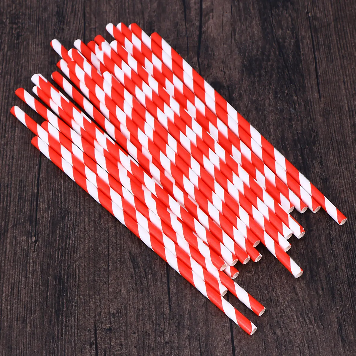 25Pcs Biodegradable Striped Paper Straws Pink Disposable Drinking Straws Ideal for Birthday Weddings Showers