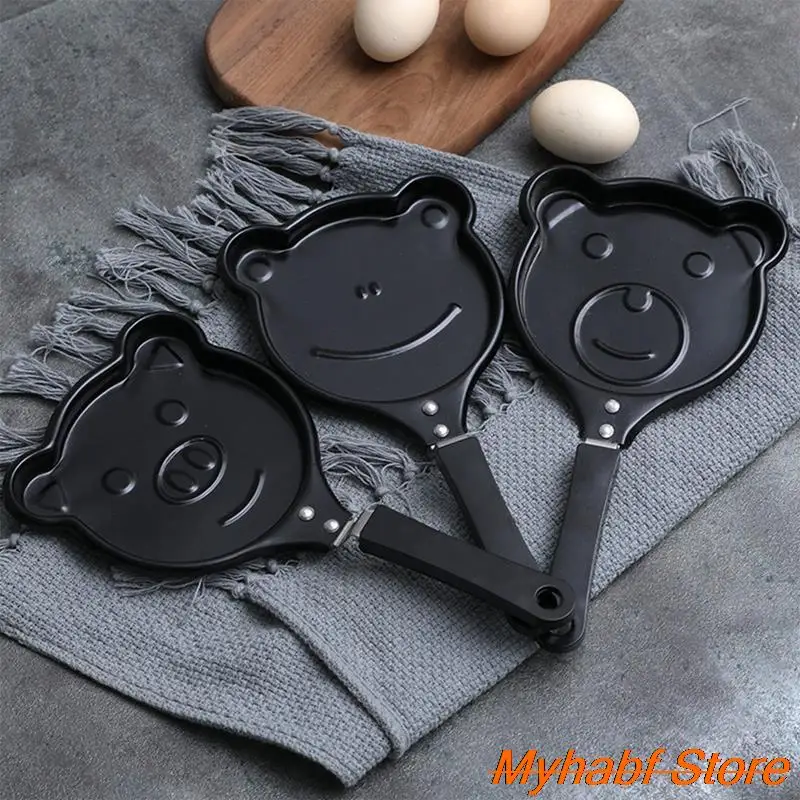 Mini Cartoon Frying Pan Lovely Heart Shaped Omelette Pan Fried Egg Pans Non Stick Breakfast Skillet Omelette Pot Kitchen Tools