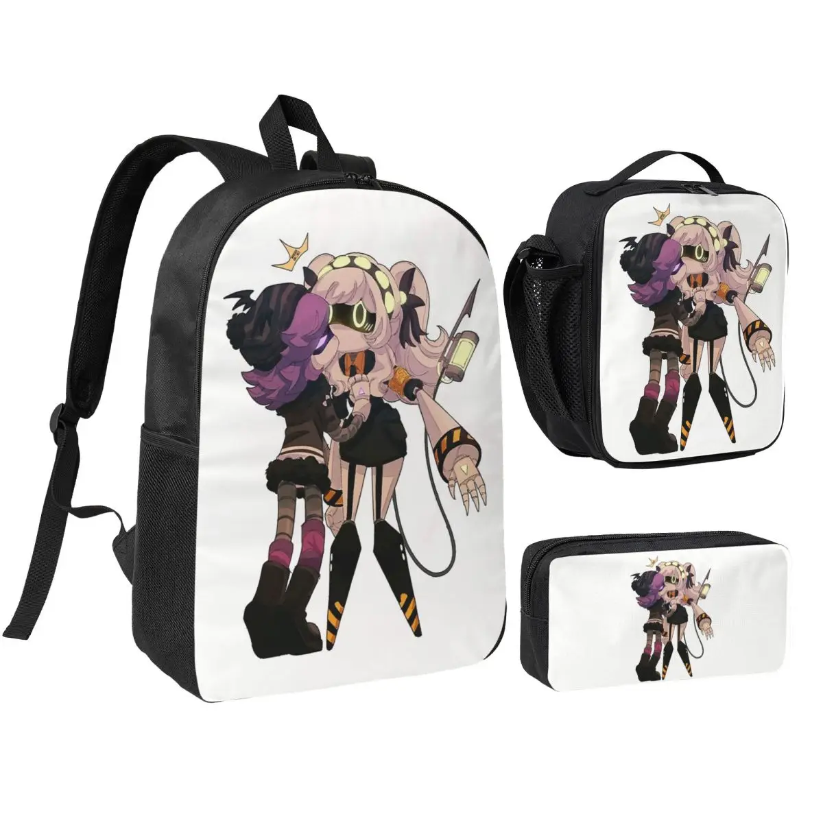

Murder Drones Backpack Student Boys Girls BookBag School Bag Laptop Shoulder Bags 3ps Insulated Lunch Bag Pencil Case