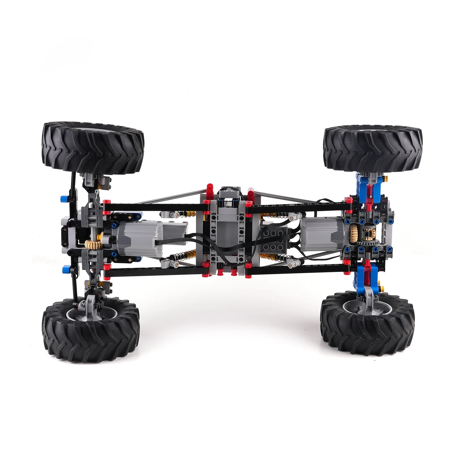 Podwozie do samochodu RC 4WD, model pojazdu wspinaczkowego, klocki konstrukcyjne z amortyzatorami zawieszenia, kompatybilne z silnikiem, zestaw MOC, zabawki, prezenty.