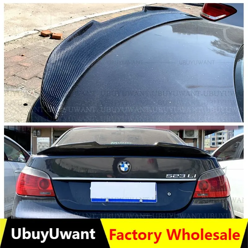 

For BMW E60 520i 523i 525i 530i PSM Style 2005-2011 Carbon Fiber Rear Trunk Boot Lid Lip Wing Spoiler Auto Accessories