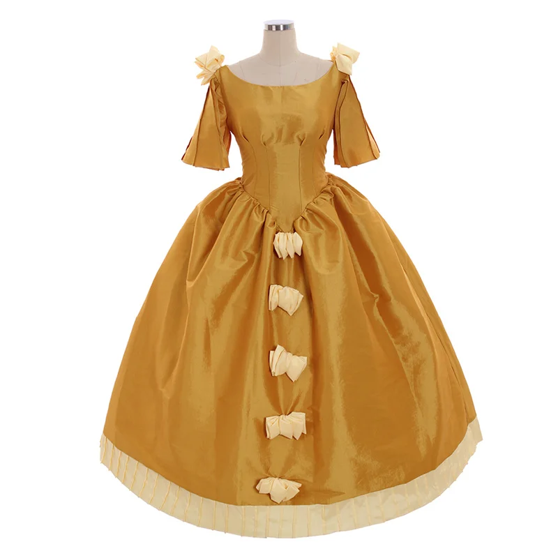 

Victorian Rococo Ball Yellow Dresses 18th Century Renaissance Historical Period Theatre Dress Gown for Women