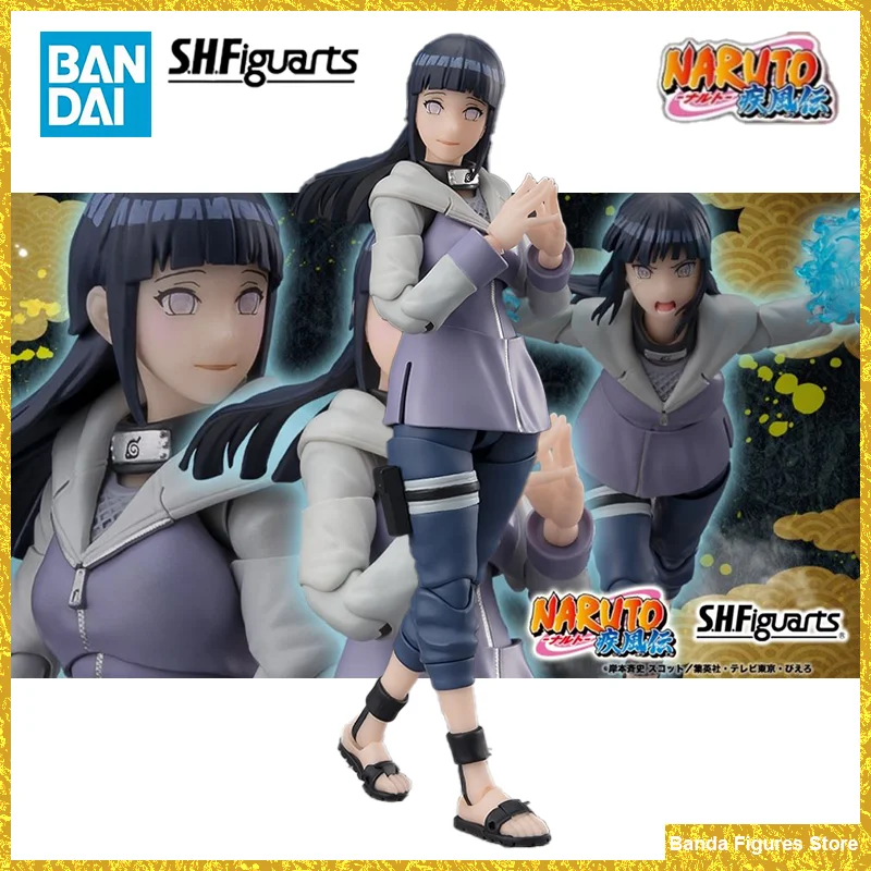 Original Bandai S.H.Figuarts SHF Hinata Hyuga Virtuous Byakugan In Stock Anime Action Collection Figures Model Toys