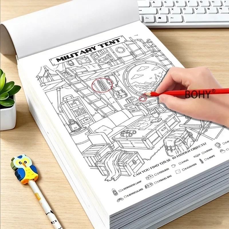 1 Immersive Puzzle Game Picture Book, Suitable for Family Gatherings, Tabletop Puzzle Games, Adult Stress Relief and Graffiti