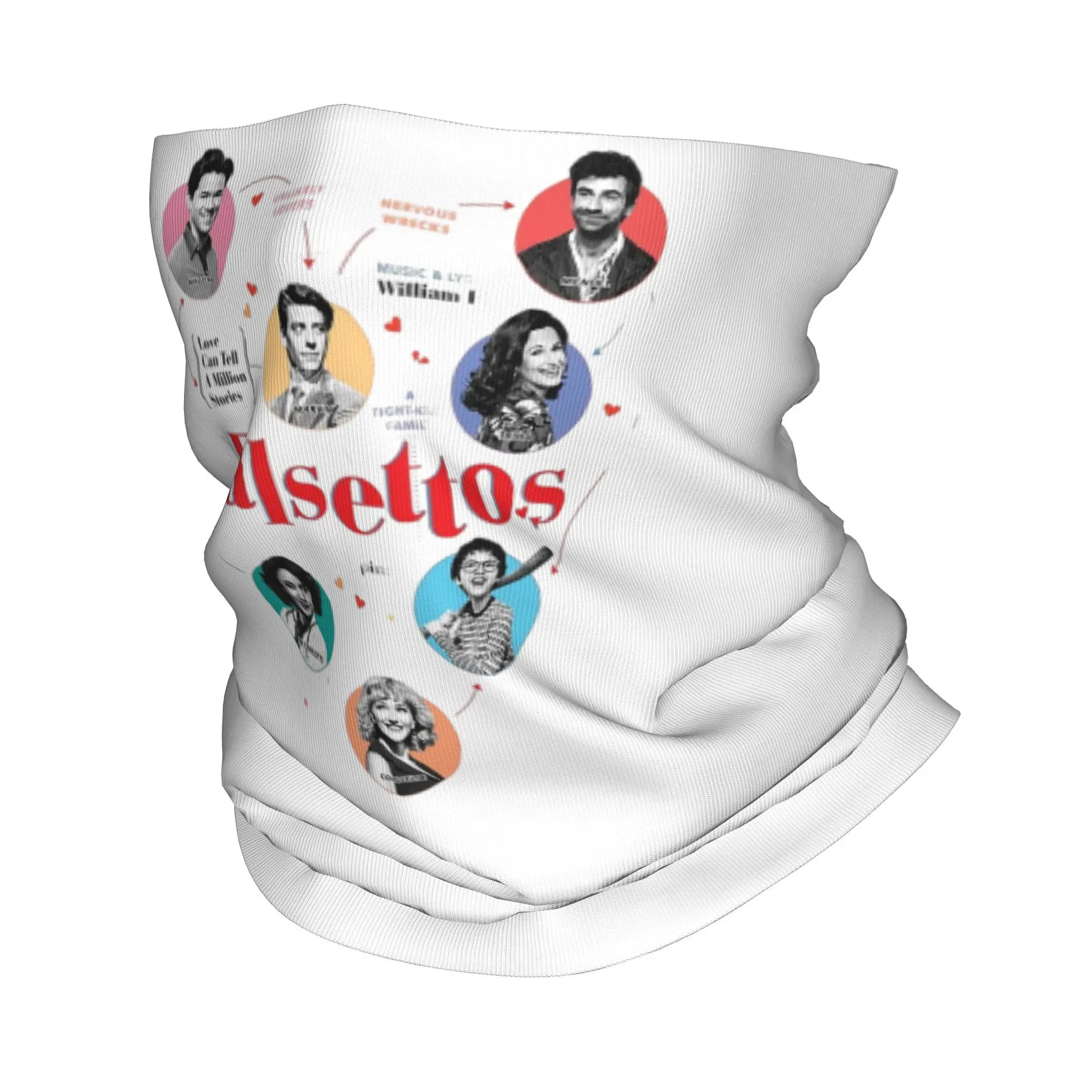 

Falsettos 2016 Poster Bandana Neck Gaiter Printed Wrap Mask Scarf Multifunction Balaclava Hiking Fishing For Men Women Adult