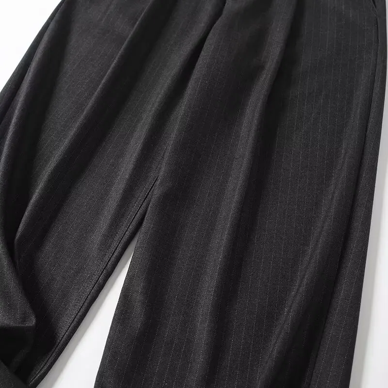 YENKYE Damen Neue Mode Bürokleidung Gestreifte Weite Hosen Lässige Herbst Damenhosen Pantalones De Mujer – Detail 5