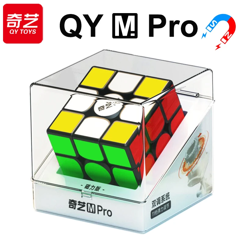 QiYi Speedvineyin-Cube Magique Magnétique Professionnel pour Enfants, Puzzle de Vitesse, Fidget Toy, Jeu Cadeau, M Pro, 3x3x3, 3x3, QY 3M