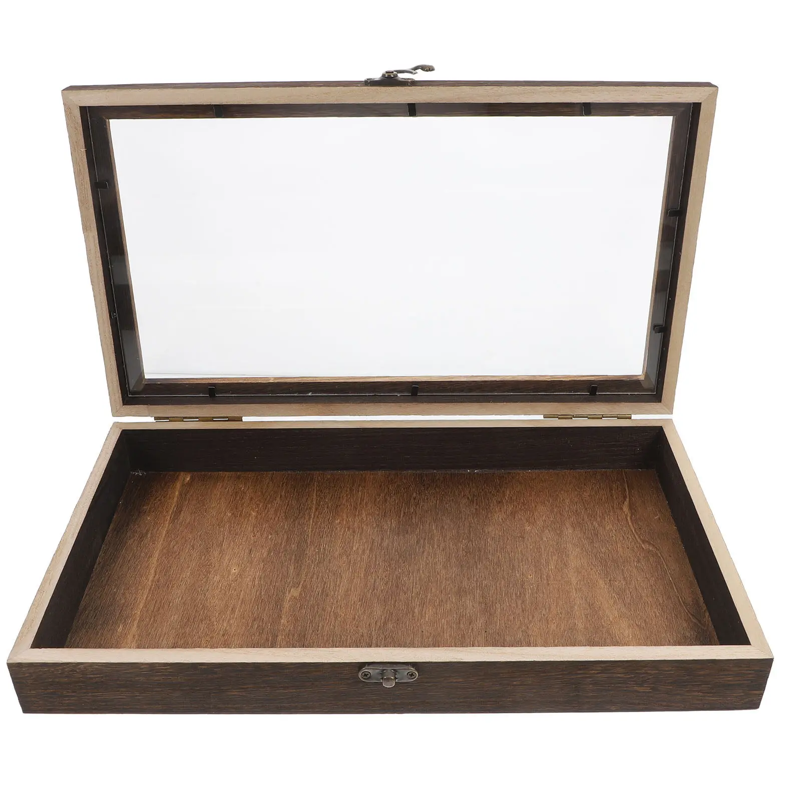 Wooden Specimen Display Tray Butterfly Insect Shadow Box with Clear Top Protection Frame for Scientific Collections Schools