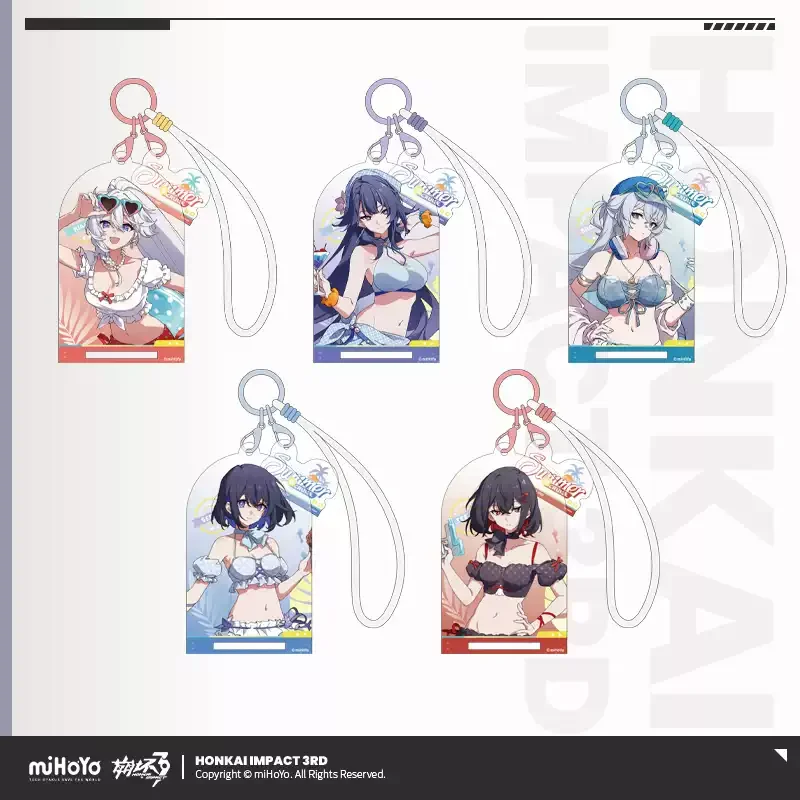 miHoYo Official Honkai Impact 3rd Summer Cruise Series Vol 6 Acrylic Charm Kiana Kaslana Bronya Zaychik Game Merch Pre-order