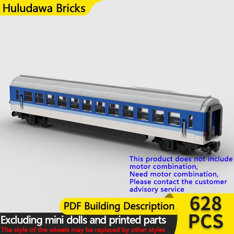 

City Car Model MOC Building Bricks German Railway Passenger Train Modular Technology Gifts Holiday Assemble Children Toys Suit