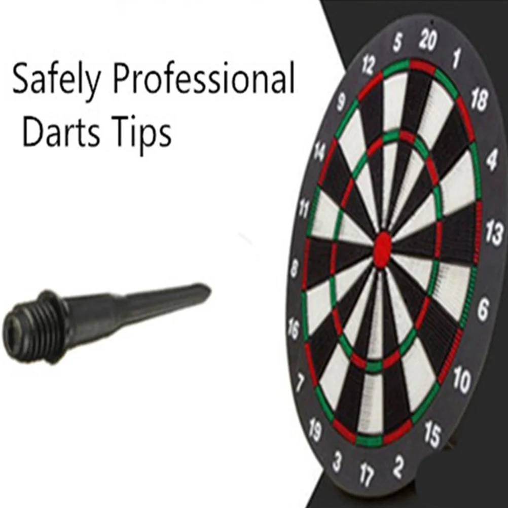 Embouts de fléchettes de remplacement, 100 pièces, têtes souples pour électronique, conception de vis en spirale solide et résistante à l'usure, Point d'installation facile noir