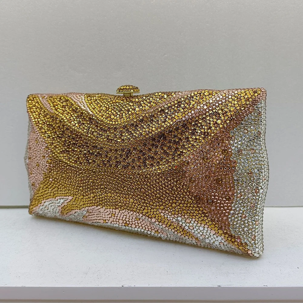 WHTUOHENG – pochettes à strass - Women Bags Gold avis et prix