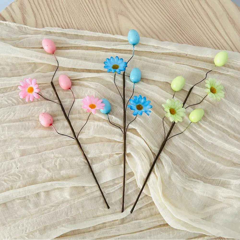 Decorative Branches Realistic Easter Egg Branch Artificial Flowers Non-Toxic Fake Plant Decoration For Easter Holiday Home Vase